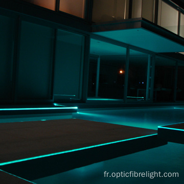 Éclairage de périmètre de piscine à fibre optique